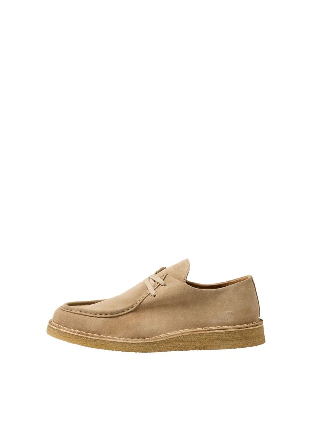 Slhchristian Suede Wedge Moc-toe Sh