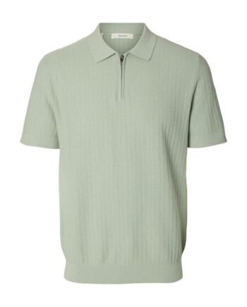 Slhcran Ss Knit Structure Half Zip