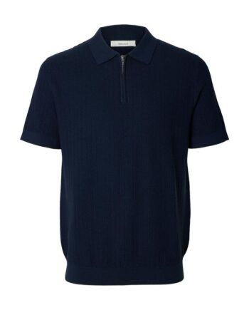 Slhcran Ss Knit Structure Half Zip