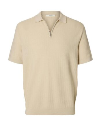 Slhcran Ss Knit Structure Half Zip