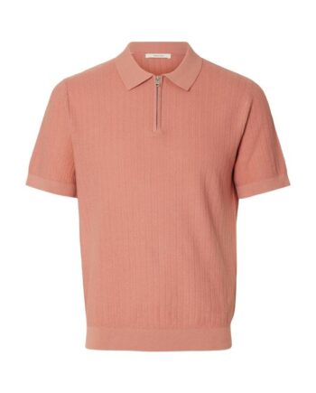 Slhcran Ss Knit Structure Half Zip