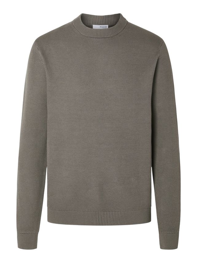 Slhdane Ls Knit Structure Crew Neck