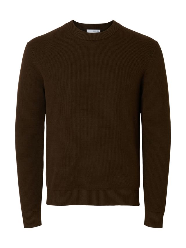 Slhdane Ls Knit Structure Crew Neck