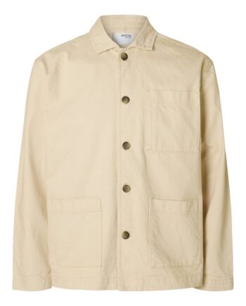 Slhnoah 5511 Ecru Dnm Hybrid Jacket