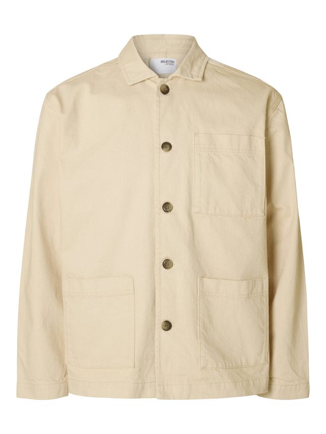 Slhnoah 5511 Ecru Dnm Hybrid Jacket