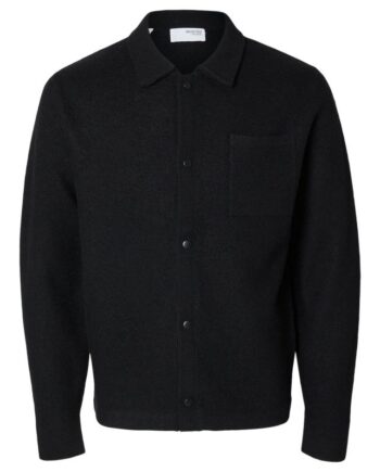 Slhreason Ls Knit Boiled Wool Cardi
