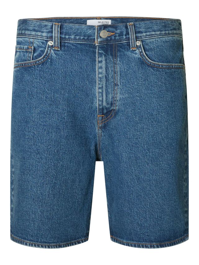 Slhreg Alex Mid Blue Denim Shorts
