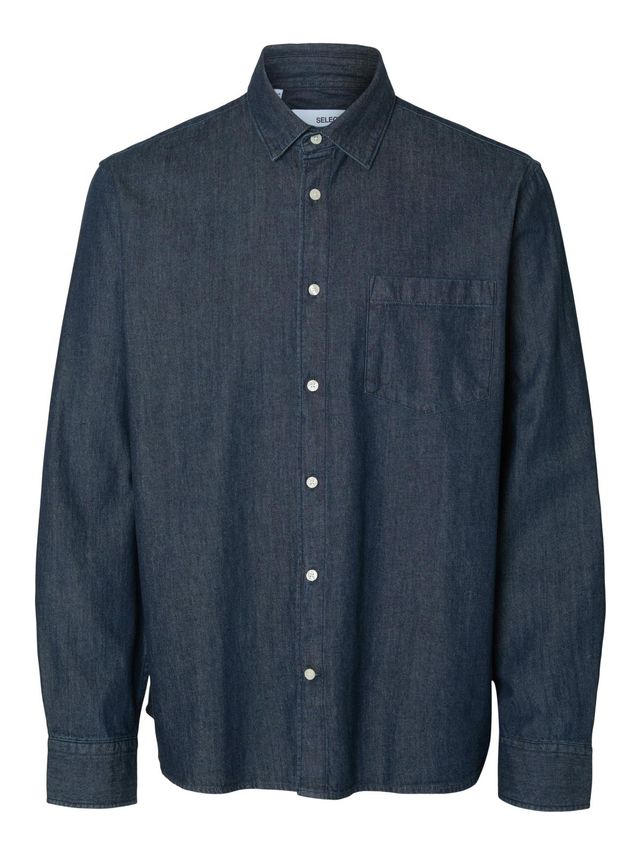 Slhregcarlo Denim Ls Shirt Noos