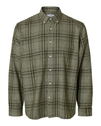 Slhregnoah Mix Bdwn Ls Shirt Camp