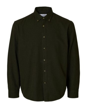 Slhregnoah Mix Bdwn Ls Shirt Camp