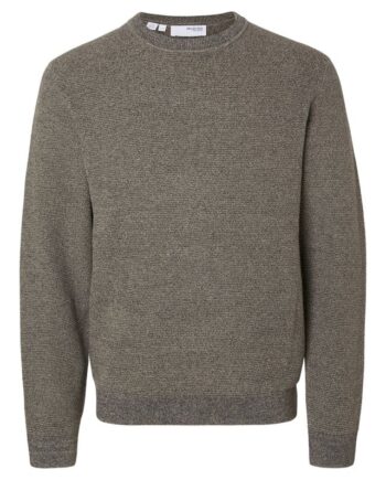 Slhross Ls Knit Structure Crew Neck