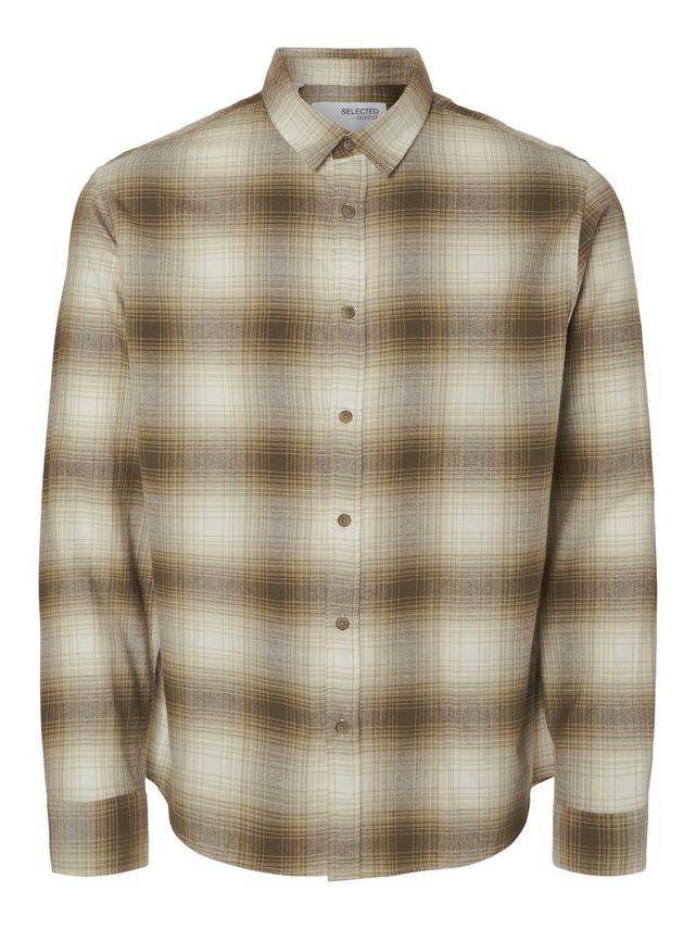 Slhslimowen-flannel Shirt Ls Noos