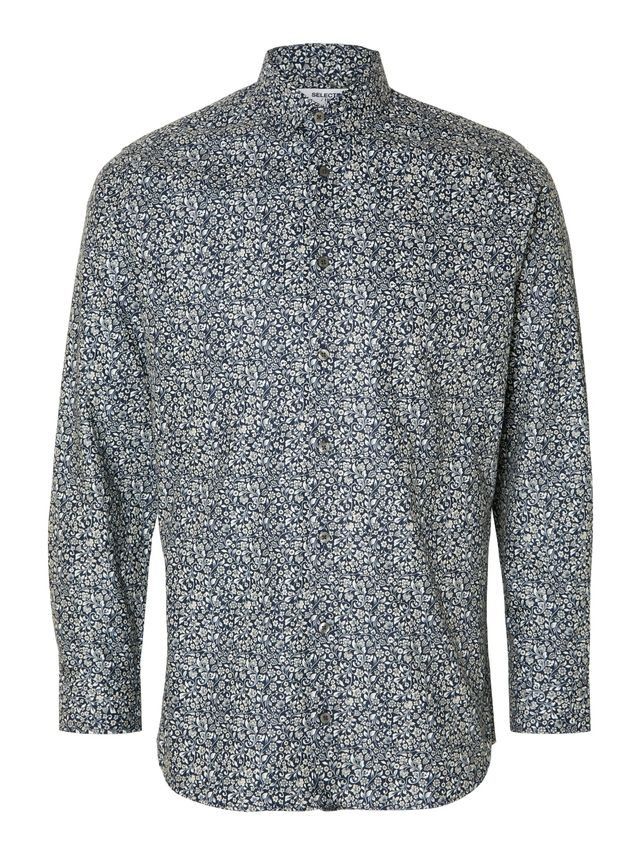 Slhslimsoho-ethan-aop Shirt Ls   No