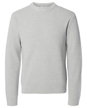 Slhtheo Ls Knit Structure Crew Neck