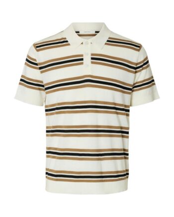 Slhtray Ss Merino Stripe Polo