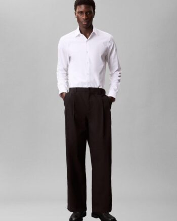 Slim Esntl Poplin Nos Str Sld