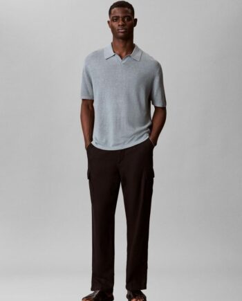 Ss Linen Blnd Johnny Swtr 12gg