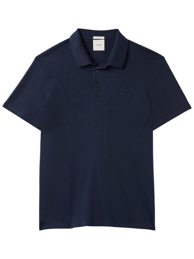 Ss Slim Supima Logo Patch Polo