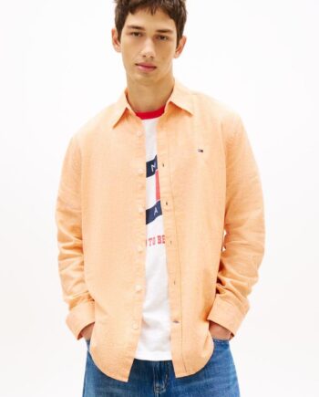Tjm Reg Linen Blend Shirt Ext