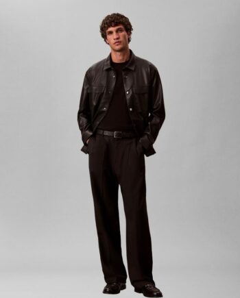 Wide Leg Travel Twill Wool Trous