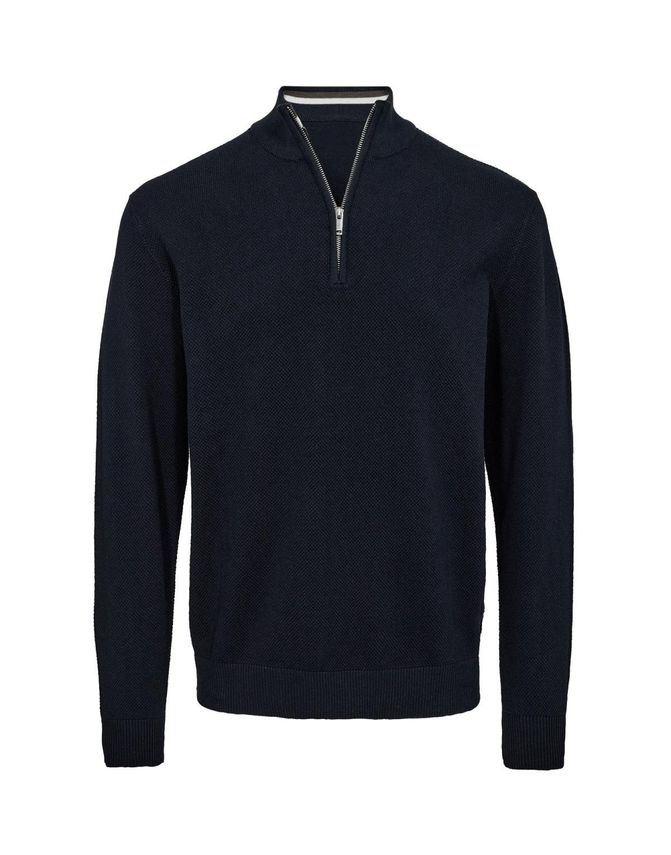 Zip Collar Regular Fit Knit