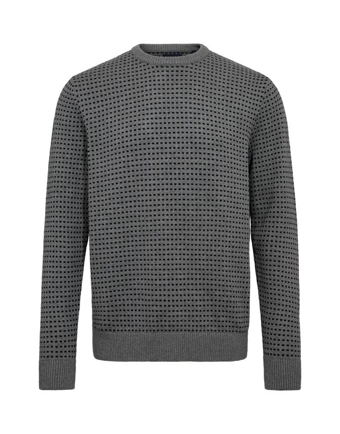 Black Blue  -neck Knit Reg Fit