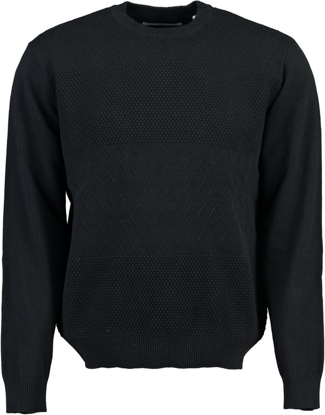 Black Blue  -neck Regular Fit