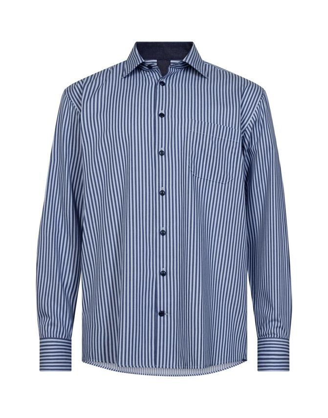 Black Blue Reg  Fit Shirt