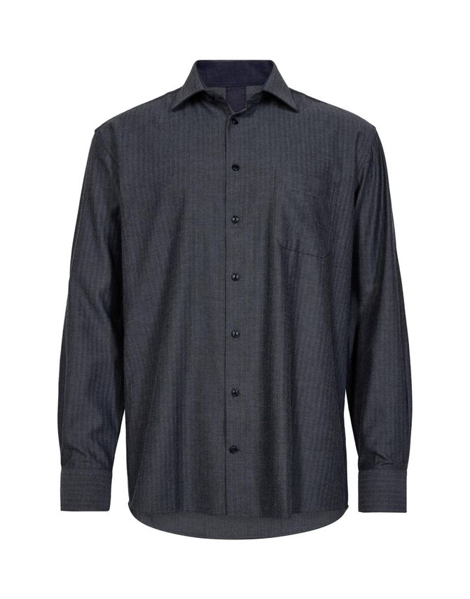 Black Blue Reg  Fit Shirt