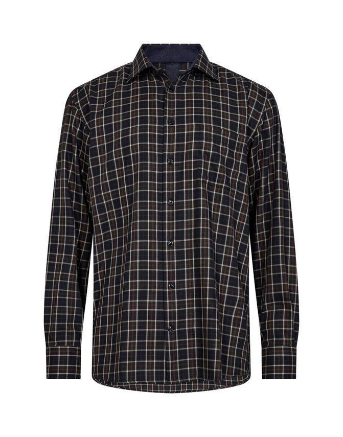 Black Blue Reg  Fit Shirt