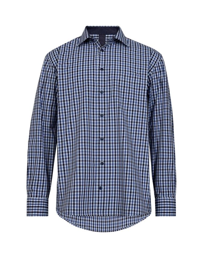 Black Blue Reg  Fit Shirt