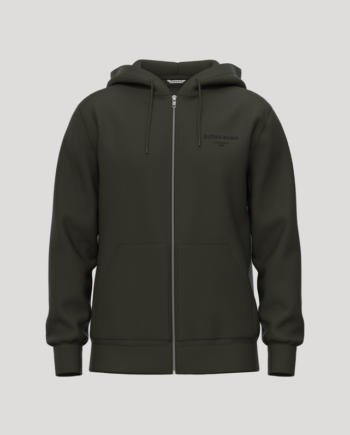 Borg Essential   Zip Hoodie  Light Grey Melange