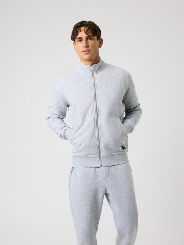 Centre Full Zip Sweatshirt Winter Moss Melange
