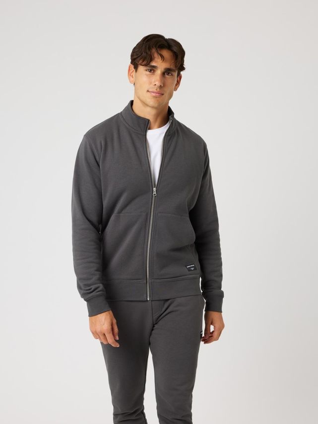 Centre Full Zip Sweatshirt Winter Moss Melange