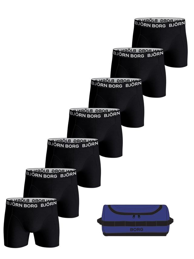 Cotton Stretch Boxer   Wash Bag 7p  Multipack