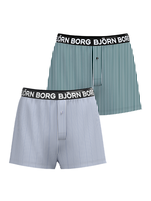 Cotton Stretch Logo Woven Boxer Shorts 2p Multipack
