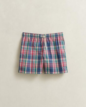 Madras Check Swim Shorts