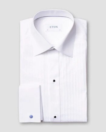 Men   Shirt: Evening   Plissé  White