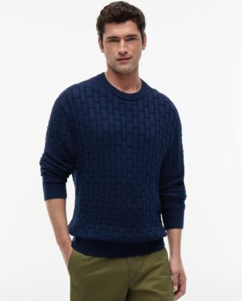 Mock Cable Crew Neck