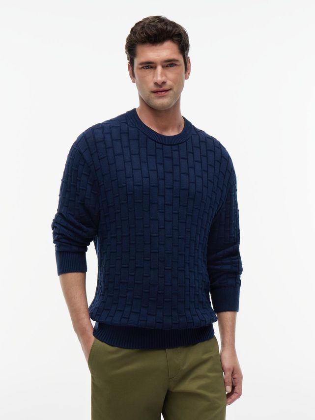 Mock Cable Crew Neck