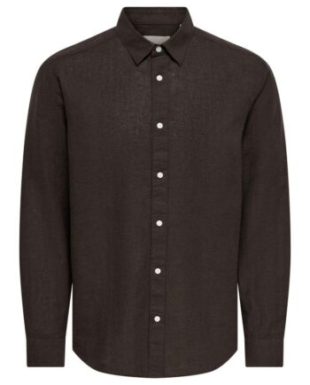 Onscaiden Ls Solid Linen Shirt