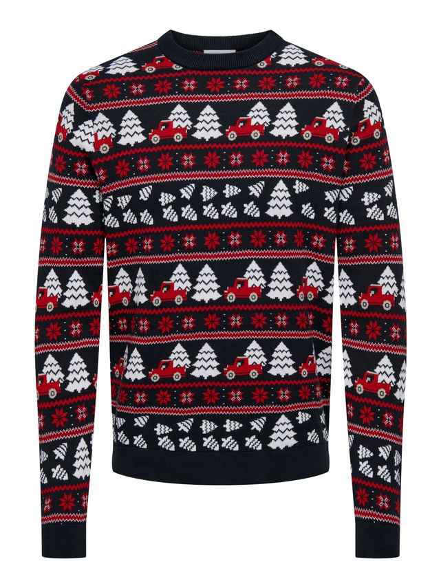 Onsxmas Reg   Jaq Crew Knit