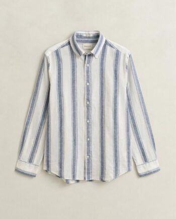 Reg Cotton Linen Stripe Shirt