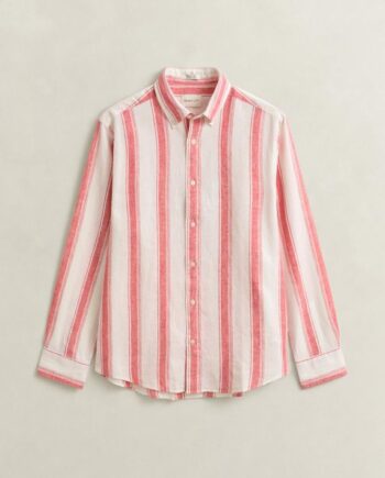 Reg Cotton Linen Stripe Shirt
