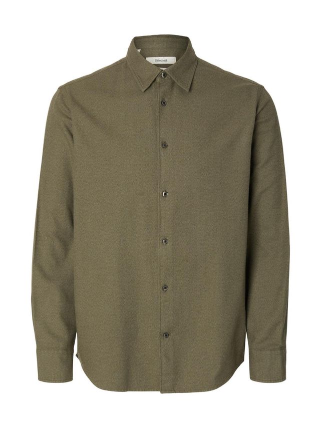 Slhregnoah Brushed Twist Shirt Ls