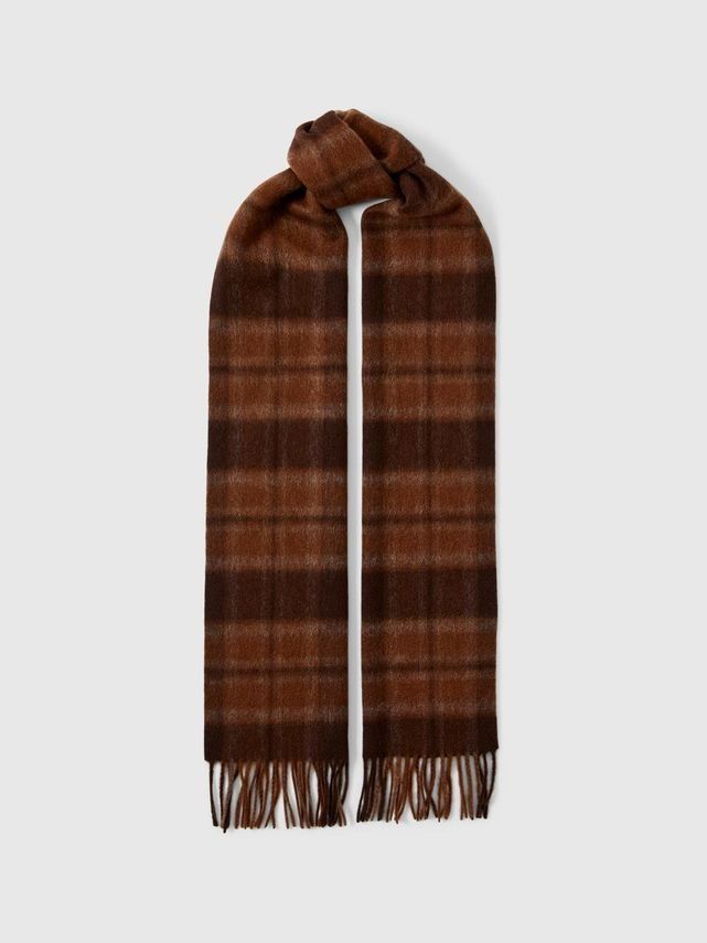 Slhtope Wool Check Scarf