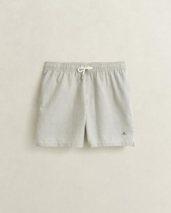 Striped Seersucker Swim Shorts