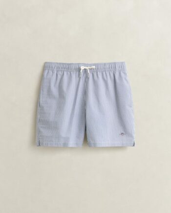 Striped Seersucker Swim Shorts
