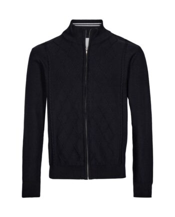 Black Blue Cardigan Regular Fit