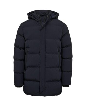 Black Blue Long Parca Reg  Fit